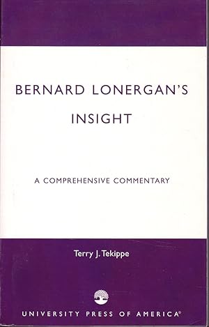 Imagen del vendedor de Bernard Lonergan's Insight a la venta por Badger Books