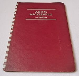 Seller image for Adam Mickiewicz in English for sale by Test Centre Books