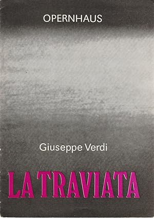 Bild des Verkufers fr Programmheft Giuseppe Verdi LA TRAVIATA Spielzeit 1986 / 87 Heft 3 zum Verkauf von Programmhefte24 Schauspiel und Musiktheater der letzten 150 Jahre