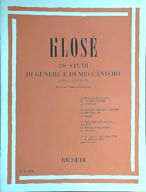 Bild des Verkufers fr Klose' - 20 studi di genere e di meccanismo per Clarinetto. zum Verkauf von Librodifaccia