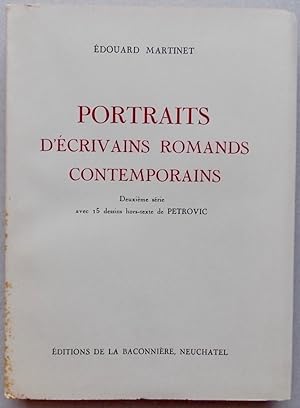 Seller image for Portraits d'crivains romands contemporains. Deuxime srie. for sale by Le Cabinet d'Amateur