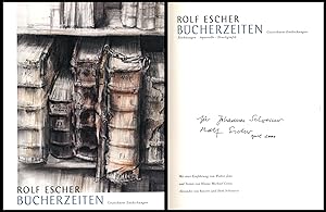Rolf Escher, Bücherzeiten. [Signiertes Exemplar]. Gezeichnete Entdeckungen. Zeichnungen, Aquarell...