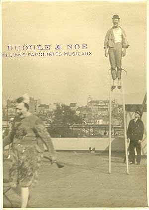 "DUDULE & NOË Clowns parodistes musicaux" Photo originale années 40