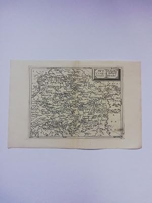 Mapa antiguo siglo XVII Suabia Alemania 1661