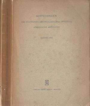 Bild des Verkäufers für Mitteilungen des deutschen archäologischen instituts athenische abteilung band 83 - 1968 zum Verkauf von Biblioteca di Babele
