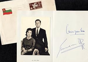Originele foto met handtekening en die van zijn verloofde, gedateerd 10.VIII.1961.