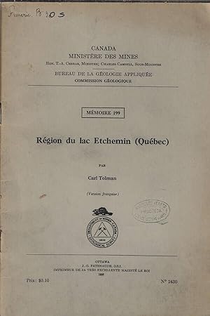 Bild des Verkufers fr Rgion du Iac Etchemin (Qubec) zum Verkauf von Biblioteca di Babele