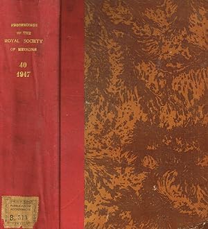 Bild des Verkufers fr Proceedings of the Royal Society of medecine. Vol.XL, anno 1947 zum Verkauf von Biblioteca di Babele