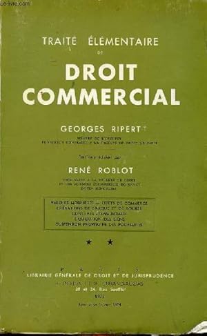 Seller image for Trait lmentaire de droit commercial Tome 2 7 dition for sale by Le-Livre