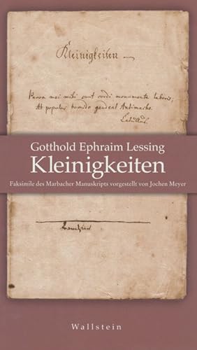 Kleinigkeiten. Faksimile des Marbacher Manuskripts vorgestellt von Jochen Meyer.
