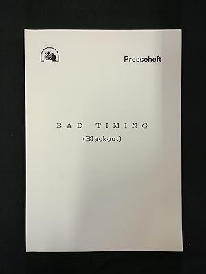 Imagen del vendedor de Bad Timing (Blackout) Press Notes a la venta por Rattlesnake Books