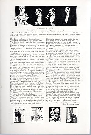 Image du vendeur pour PRINT: "Something to Wear".1st Appearance poem from Harper's Weekly, December, 1897 mis en vente par Dorley House Books, Inc.