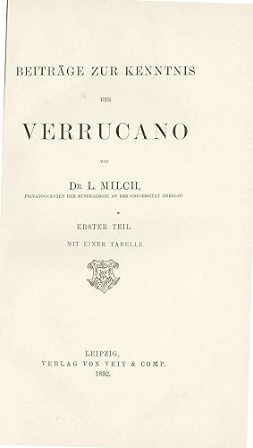 Beiträge zur Kenntnis des Verrucano (1892-1896)