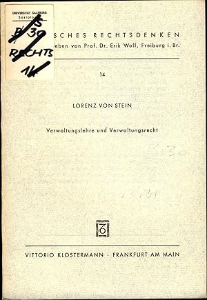 Bild des Verkufers fr Verwaltungslehre und Verwaltungsrecht ; Heft 14 / Mit dazu : Strafrecht und Kulturentwicklung 1873/89 ; Heft 15 ; Grundstze des Vlkerrechts ; Heft 16 ; 3 Hefte zusammen Deutsches Rechtsdenken ; Herausgegeben von Professor Dr. Erik Wolf zum Verkauf von avelibro OHG