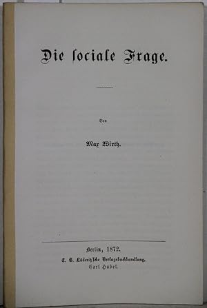 Seller image for Die soziale Frage. for sale by Antiquariat  Braun