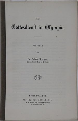 Seller image for Der Gottesdienst in Olympia. Vortrag. for sale by Antiquariat  Braun