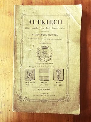 Imagen del vendedor de Altkirch im Laufe der Jahrhunderte a la venta por Librairie des Possibles