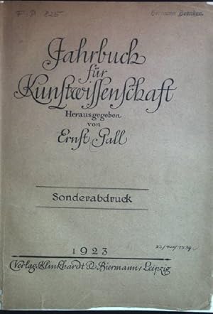 Imagen del vendedor de Burgundische Skulpturen des XI. und XII. Jahrhunderts - in: Jahrbuch fr Kunstwissenschaft. Sonderbadruck. a la venta por books4less (Versandantiquariat Petra Gros GmbH & Co. KG)