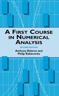 Image du vendeur pour First Course in Numerical Analysis mis en vente par GreatBookPricesUK