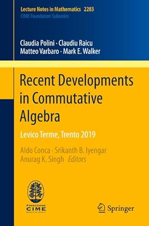 Bild des Verkufers fr Recent Developments in Commutative Algebra : Levico Terme, Trento 2019 zum Verkauf von AHA-BUCH GmbH