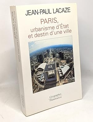 Seller image for Paris urbanisme d'tat et destin d'une ville for sale by crealivres