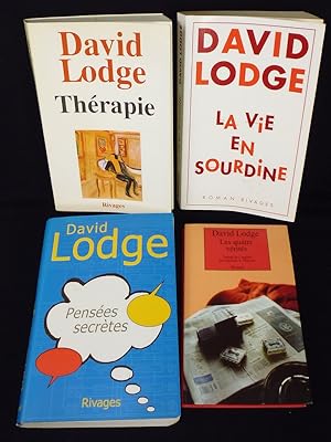 Image du vendeur pour Lot de 4 romans de David Lodge: Les quatre vrits -La vie en sourdine - Penses secrtes - Thrapies (4 volumes) mis en vente par Abraxas-libris