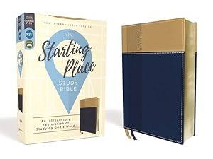 Immagine del venditore per NIV Starting Place Study Bible : New International Version, Navy / Tan, Leathersoft, An Introductory Exploration of Studying God's Word venduto da GreatBookPrices