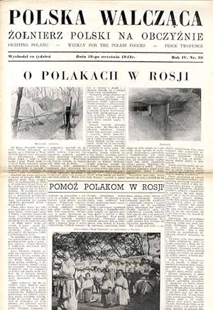 Seller image for Polska Walczaca - Zolnierz polski na obczyznie. Fighting Poland. Weekly for the Polish Forces. R.4 (1942). Nr 38 (19 wrzesnia 1942) / numer lotniczy PSZ na Zachodzie for sale by POLIART Beata Kalke