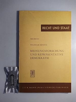 Meinungsforschung und repräsentative Demokratie. Zur Kritik politischer Umfragen. (Recht und Staa...