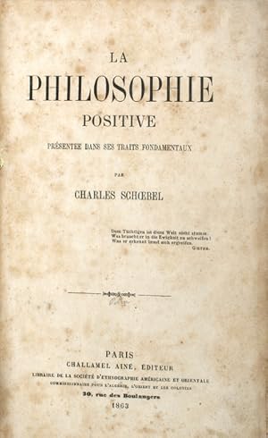 Bild des Verkufers fr PHILOSOPHIE (LA) POSITIVE. [22 folhetos publicados entre 1860-1874] zum Verkauf von Livraria Castro e Silva