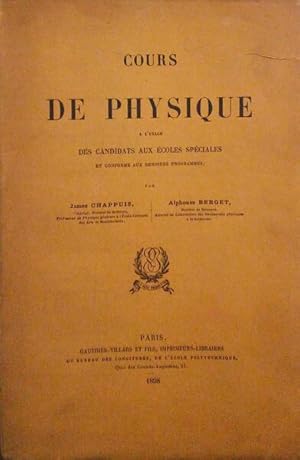 Seller image for COURS DE PHYSIQUE. for sale by Livraria Castro e Silva