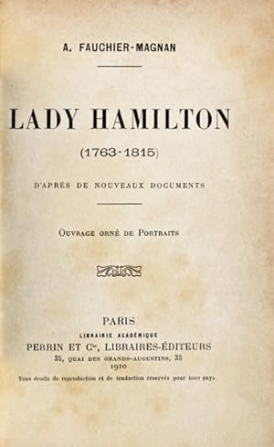 Bild des Verkufers fr LADY HAMILTON (1763-1815). zum Verkauf von Livraria Castro e Silva
