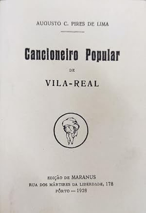 Imagen del vendedor de CANCIONEIRO POPULAR DE VILA-REAL. a la venta por Livraria Castro e Silva