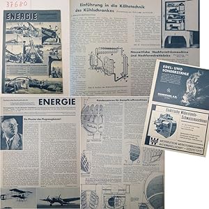 Seller image for Energie. Technische Fachzeitschrift fr Maschinenbau, Metallbearbeitung, Elektrotechnik, Krafterzeugung, 20. Jahrgang 1940, Heft 8, August 1941 * Prof. E r n s t H e i n k e l 30 Jahre Flugzeugkonstrukteur for sale by Galerie fr gegenstndliche Kunst