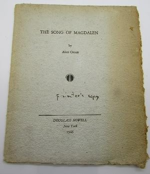 Bild des Verkufers fr The Song of Magdalen. zum Verkauf von Harrison-Hiett Rare Books