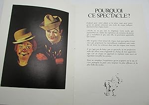 Bild des Verkufers fr Programme - cole Nationale du Cirque. Annie Fratellini et Pierre taix prsentent 'Le Nouveau Cirque de Paris'. zum Verkauf von Harrison-Hiett Rare Books