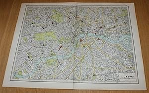 Image du vendeur pour Street Plan of London from Harmsworth's 1922 Atlas of the World mis en vente par Bailgate Books Ltd