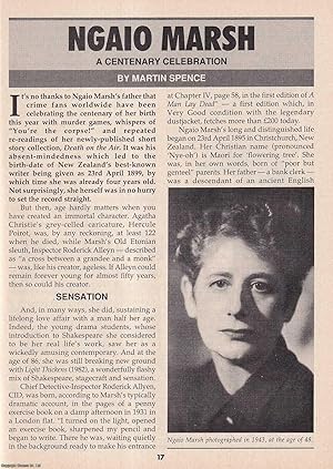 Seller image for Ngaio Marsh : A Centenary Celebration. This is an original article separated from an issue of The Book & Magazine Collector publication, 1995. for sale by Cosmo Books