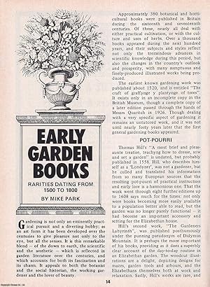 Seller image for Early Garden Books : Rarities from 1500 to 1800. This is an original article separated from an issue of The Book & Magazine Collector publication, 1984. for sale by Cosmo Books