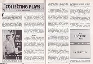 Image du vendeur pour Collecting Plays. This is an original article separated from an issue of The Book & Magazine Collector publication, 2000. mis en vente par Cosmo Books