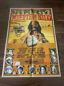 Imagen del vendedor de CARTEL DE CINE MUERTE EN EL NILO. PETER USTINOV. MIA FARROW. ANGELA LANSBURY. 70X100 CM APROX. a la venta por Librera La Candela