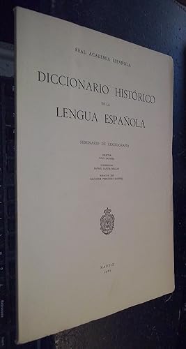 Seller image for Diccionario histrico de la lengua espaola. Seminario de Lexicografa. Fascculo primero: a-abolengo for sale by Librera La Candela