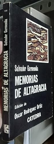 Imagen del vendedor de Memorias de Altagracia. Edicin de Oscar Rodrguez Ortiz. Ctedra Letras Hispnicas N 156 a la venta por Librera La Candela