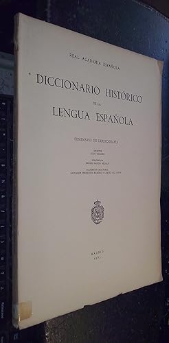 Imagen del vendedor de Diccionario histrico de la lengua espaola. Seminario de Lexicografa. Fascculo cuarto: aceleradamente-acordar a la venta por Librera La Candela