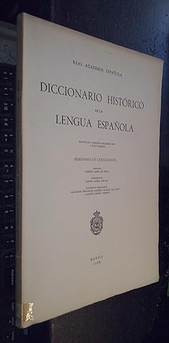 Seller image for Diccionario histrico de la lengua espaola. Seminario de Lexicografa. Fascculo octavo: aga-aguantar for sale by Librera La Candela