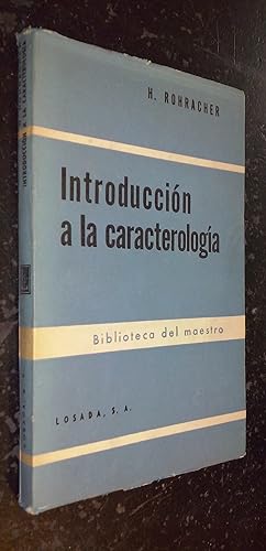 Seller image for Introduccin a la caracterologa for sale by Librera La Candela