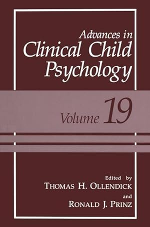 Bild des Verkufers fr Advances in Clinical Child Psychology zum Verkauf von moluna