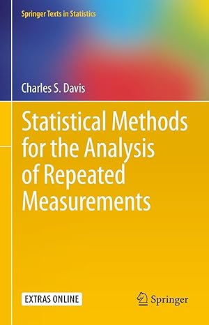 Imagen del vendedor de Statistical Methods for the Analysis of Repeated Measurements a la venta por moluna