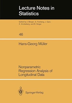 Bild des Verkufers fr Nonparametric Regression Analysis of Longitudinal Data zum Verkauf von moluna