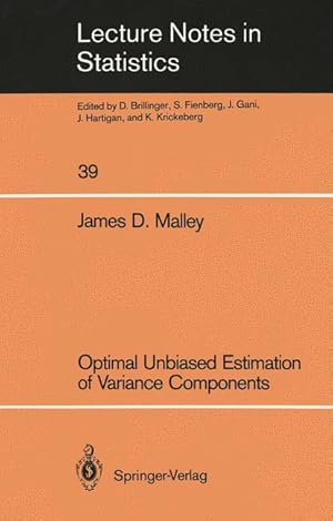 Bild des Verkufers fr Optimal Unbiased Estimation of Variance Components zum Verkauf von moluna